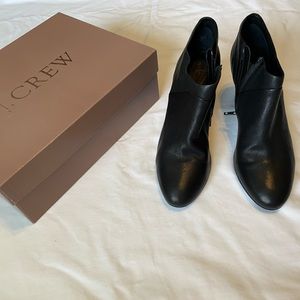 J. Crew Sutton Mid heel black booties